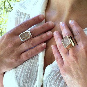 Geode, Raw Stone Ring